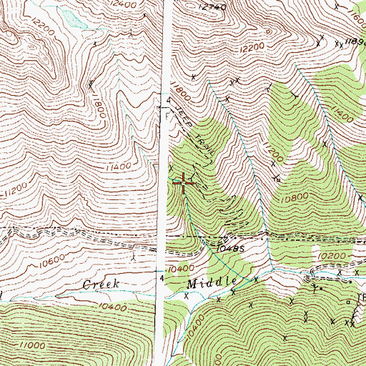 Topographic Map of Freda Mine, CO