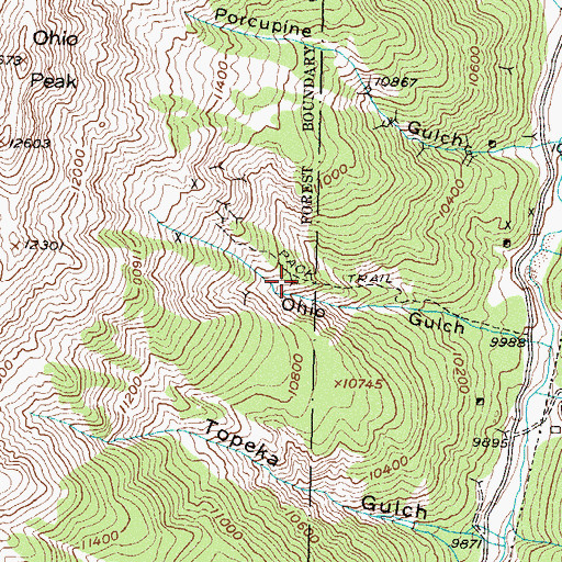 Topographic Map of Omaha Mine, CO