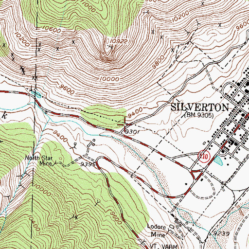 Topographic Map of Victoria Mine, CO
