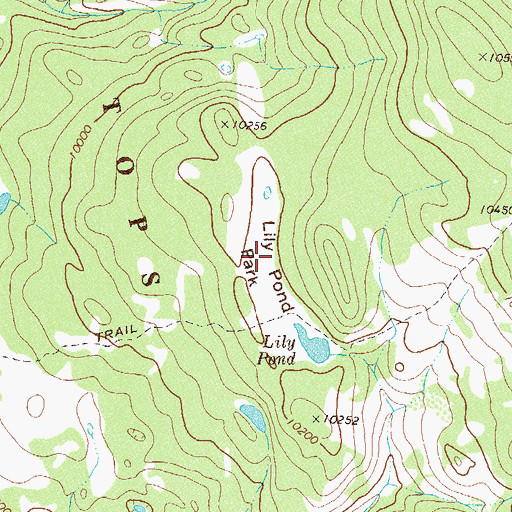 Topographic Map of Lily Pond Park, CO