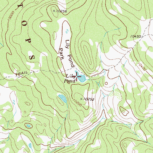 Topographic Map of Lily Pond, CO