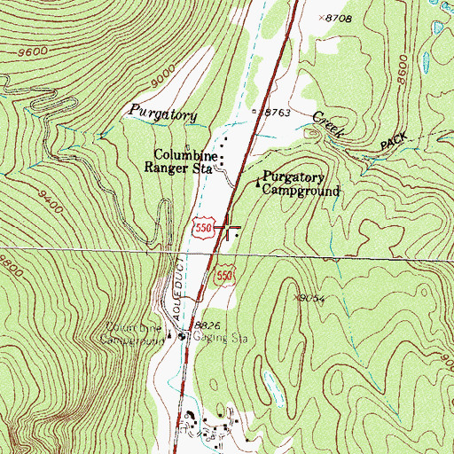Topographic Map of Sarah G Mine, CO