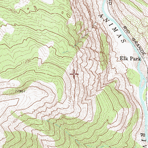 Topographic Map of Elk Park Mine, CO
