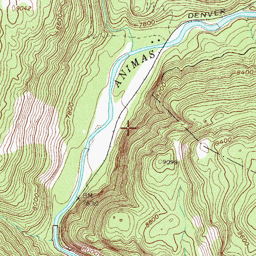 Topographic Map of Silver Star Mine, CO
