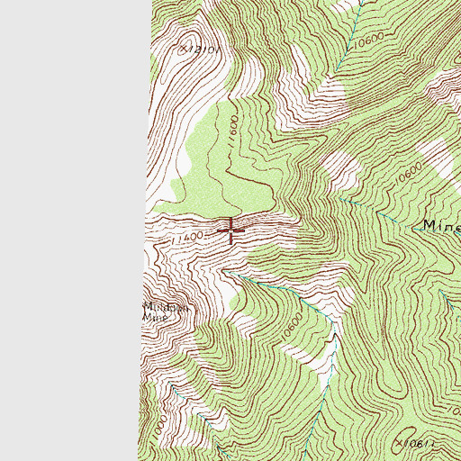 Topographic Map of Kennebec Mine, CO