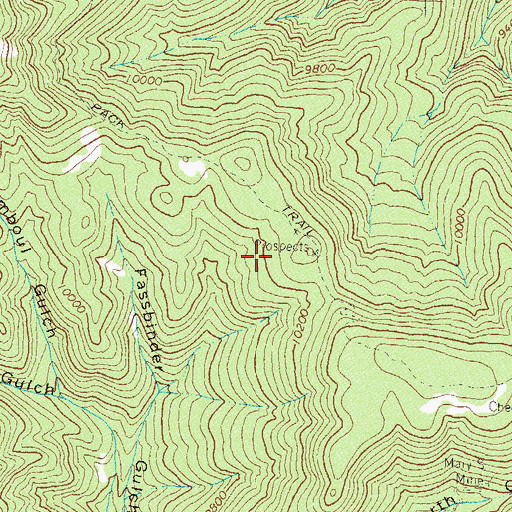 Topographic Map of Ruby King Mine, CO