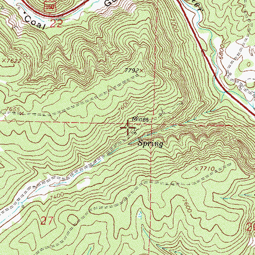 Topographic Map of Castle Number Four Mine, CO