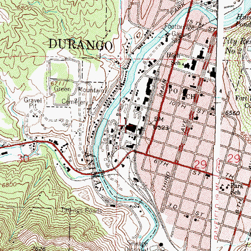 Topographic Map of C and F Coal Mine, CO