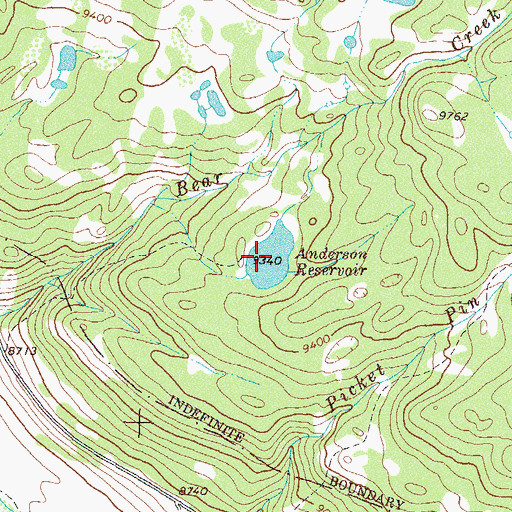 Topographic Map of Anderson Reservoir, CO