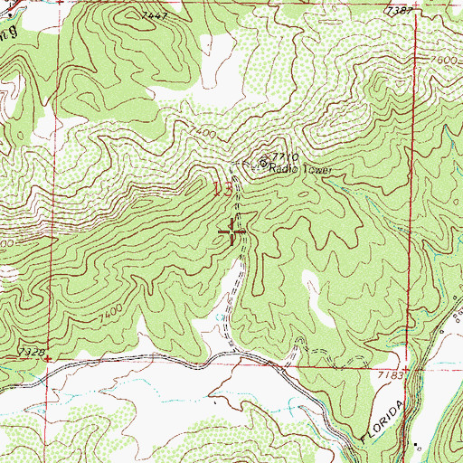 Topographic Map of Fireglow Mine, CO