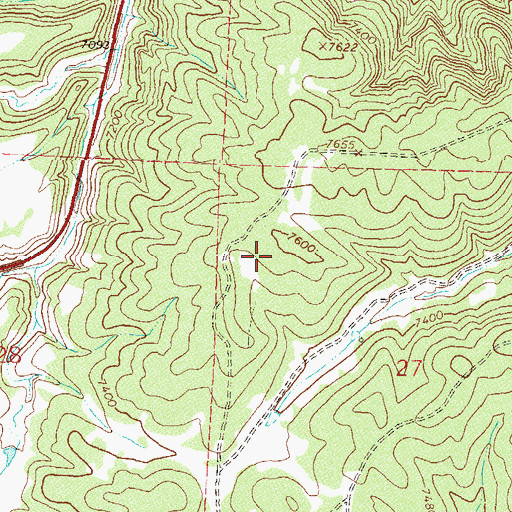 Topographic Map of Graves Mine, CO