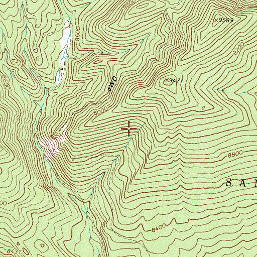 Topographic Map of Ohio-Indiana Mine, CO