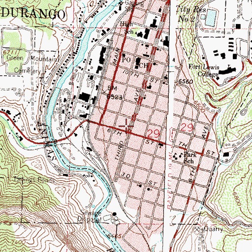 Topographic Map of Coal Gulch Mine, CO