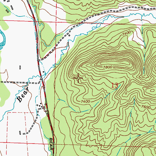 Topographic Map of Excelsior Mine, CO