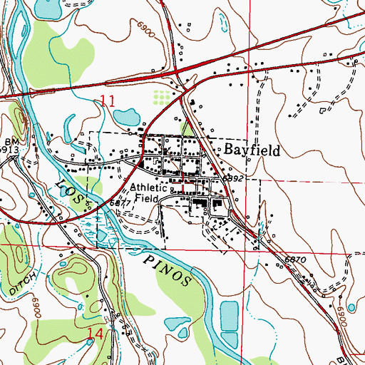 Topographic Map of Marcy-Shenandoah Mine, CO