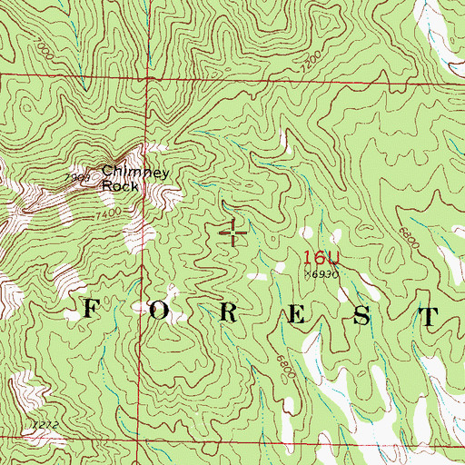 Topographic Map of Chimney Rock Coal Mine, CO