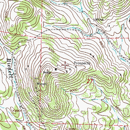 Topographic Map of Esperanza Claims Group Mine, CO