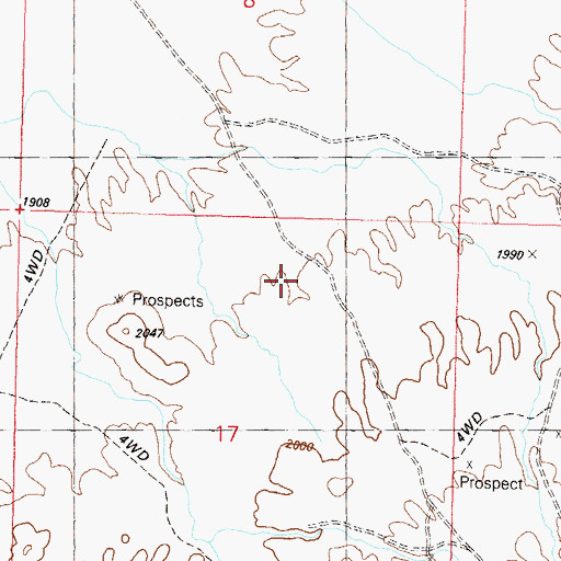 Topographic Map of Blue Star Claim, AZ