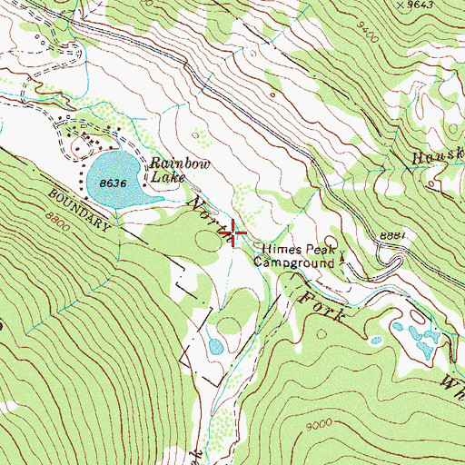 Topographic Map of Hauskins Creek, CO
