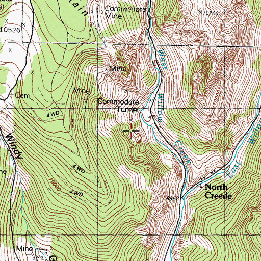 Topographic Map of Nelson Tunnel Mine, CO