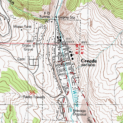 Topographic Map of Overholt Lode, CO
