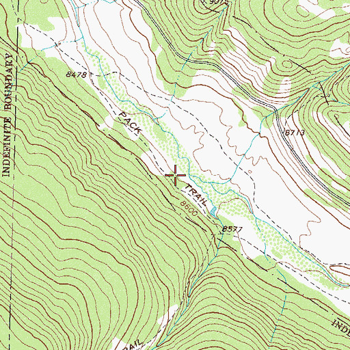 Topographic Map of Paradise Creek, CO