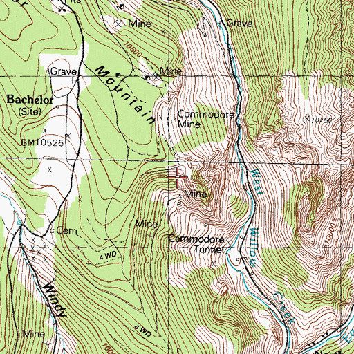 Topographic Map of Wedge Mine, CO