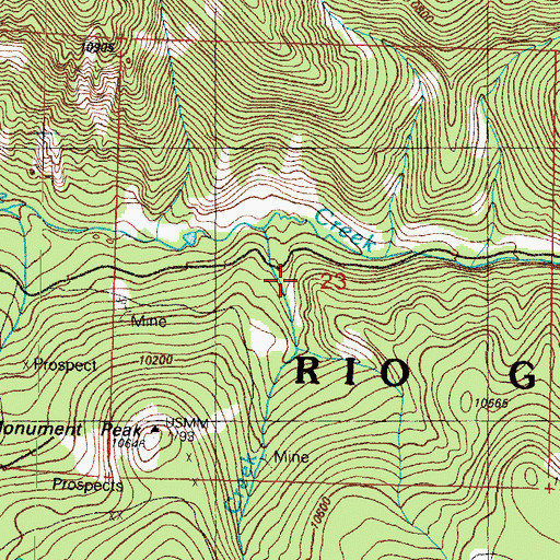 Topographic Map of Denver Tunnel Mine, CO