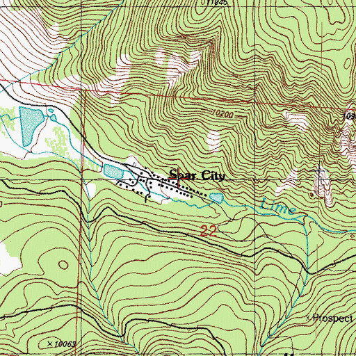 Topographic Map of Spar City Mine, CO