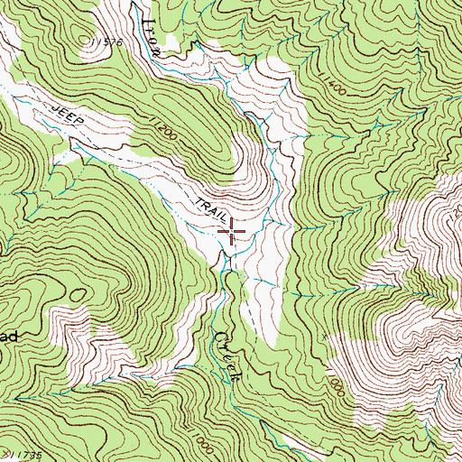 Topographic Map of Asiatic Mine, CO