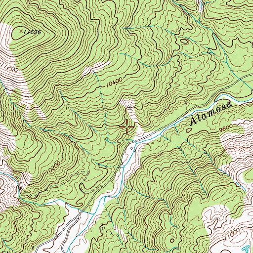 Topographic Map of Pass-me-by Mine, CO