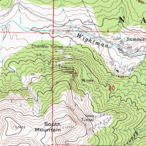 Topographic Map of Little Annie Mine, CO