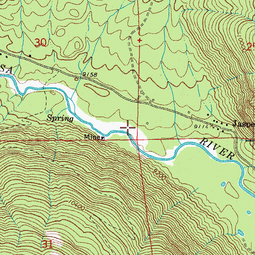 Topographic Map of Jasper Mine, CO