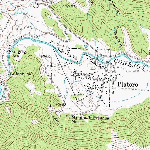 Topographic Map of Siskiyou Mine, CO