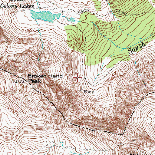 Topographic Map of Crestone Mine, CO