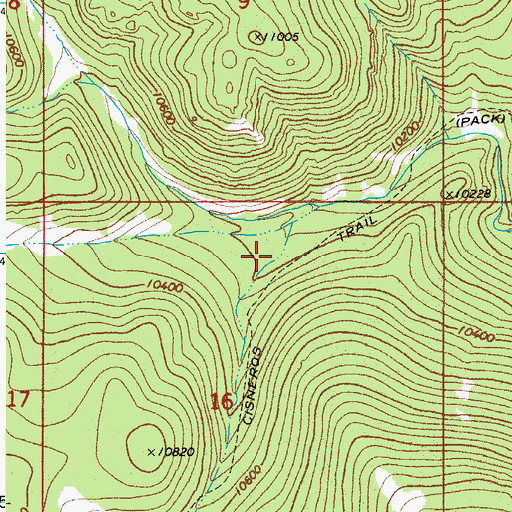 Topographic Map of Victory Claim, CO