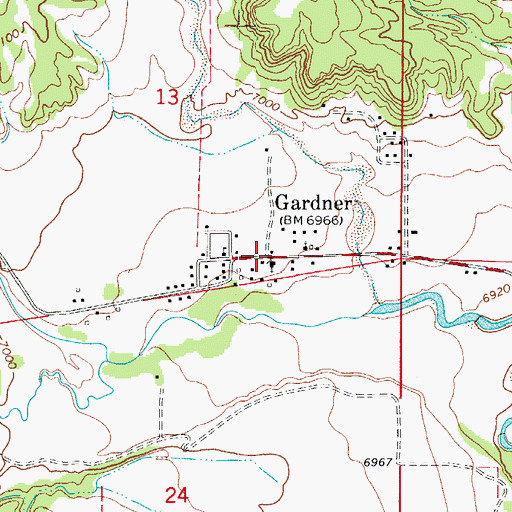 Topographic Map of Little Joe Number One Mine, CO