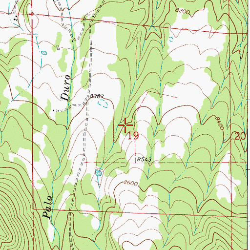 Topographic Map of McIntire Mine, CO