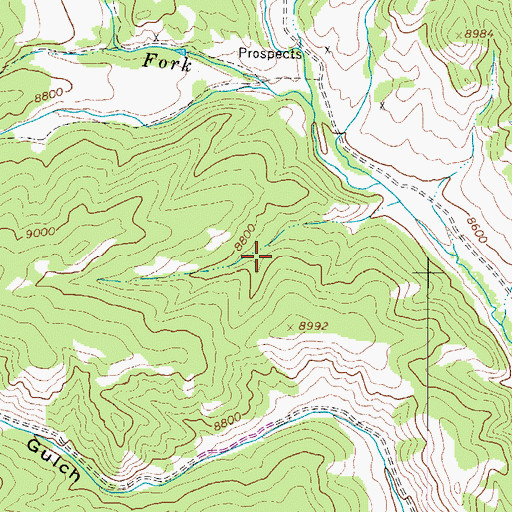 Topographic Map of Lone Star of the West Mine, CO