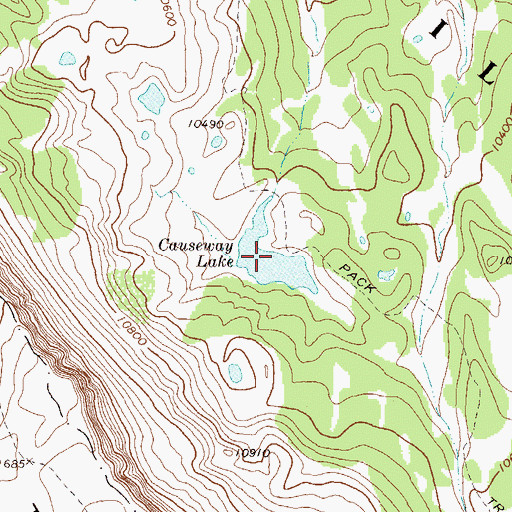 Topographic Map of Causeway Lake, CO