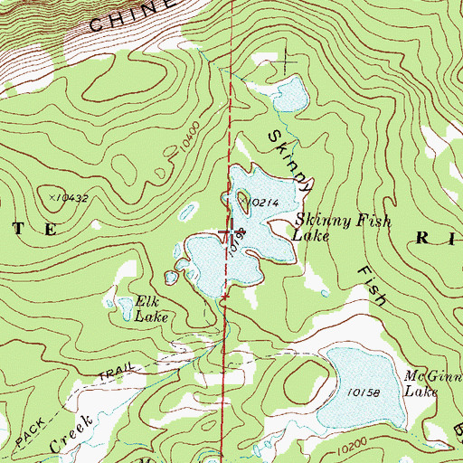 Topographic Map of Skinny Fish Lake, CO
