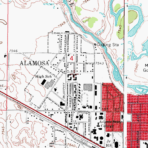 Topographic Map of Harmony Pit, CO