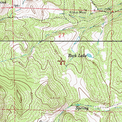 Topographic Map of Wonder Mine, CO