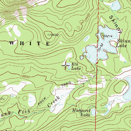 Topographic Map of Elk Lake, CO