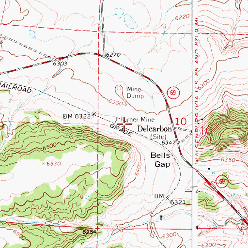 Topographic Map of Calumet Number One Mine, CO