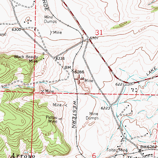Topographic Map of Champion Mine, CO