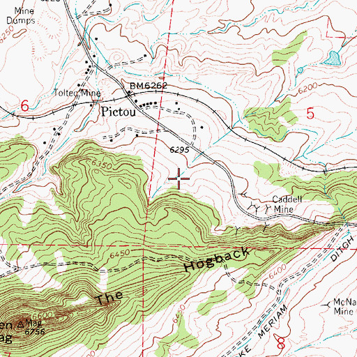 Topographic Map of Cuchara Canyon Mine, CO