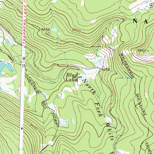 Topographic Map of Blue Lake, CO