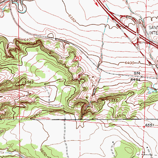 Topographic Map of Midway Mine, CO