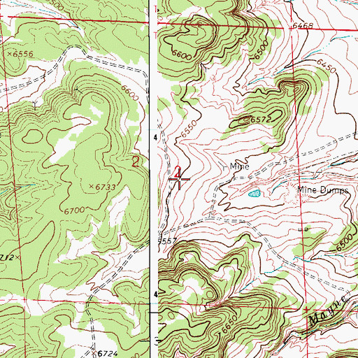 Topographic Map of Old Rouse Mine, CO